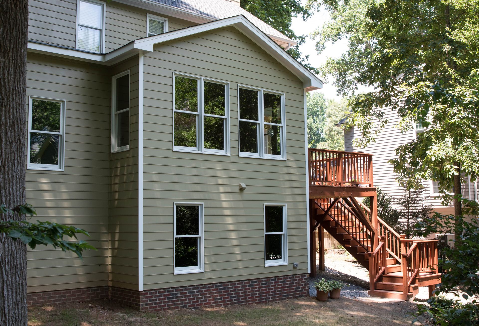 Two storey room addition framed and finished to match the existing house