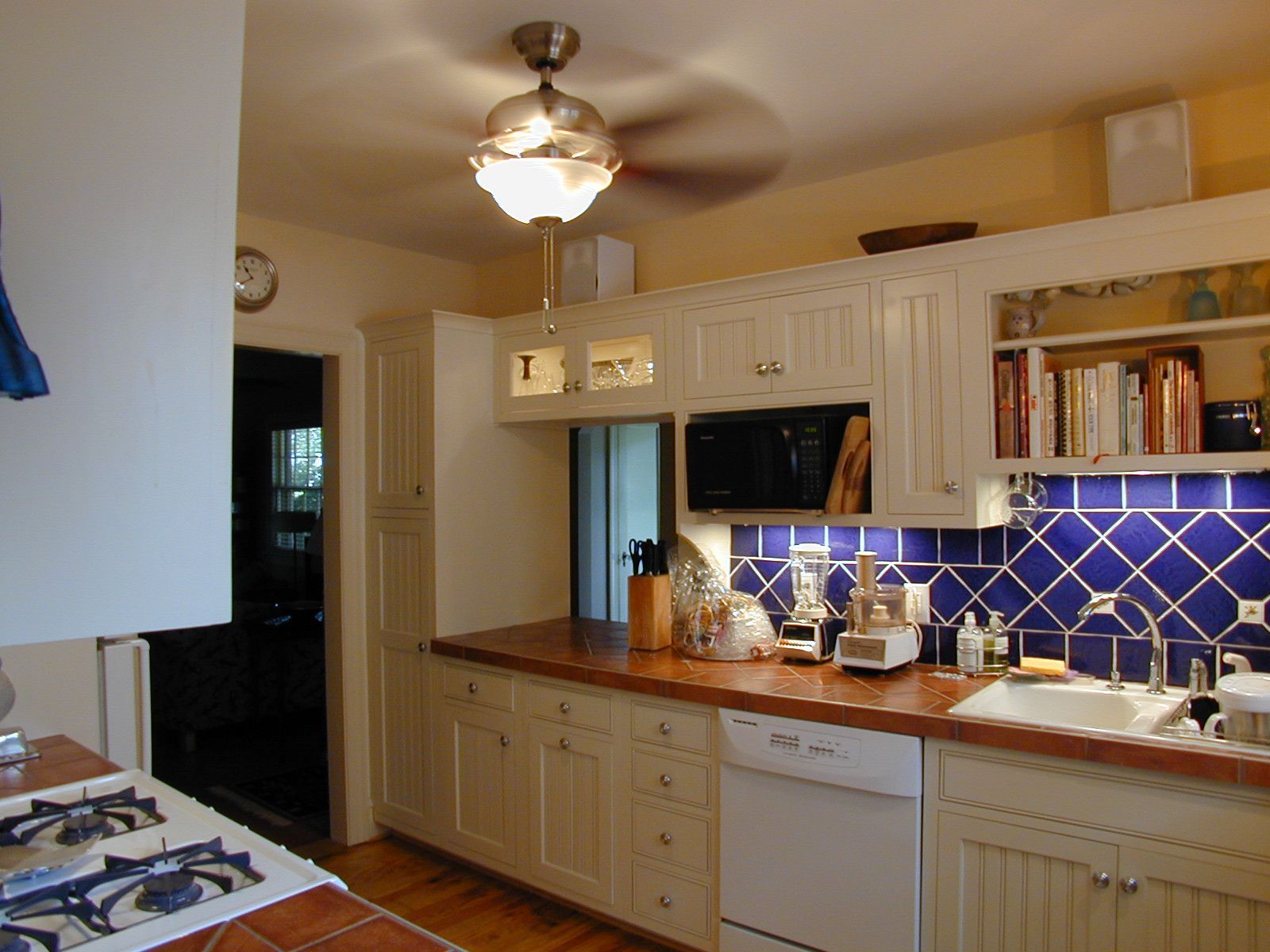 Kitchen opened through to the dining room after remodeling